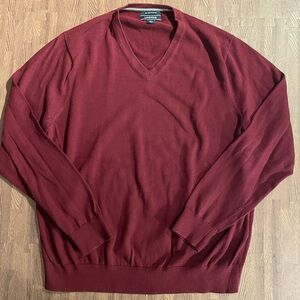 Lands End 100% Supima Cotton VNeck Sweater *Like New* Size XL